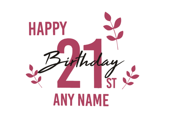 21st Birthday Heart Pendant SVG Design