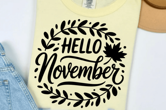 Autumn Hello October SVG Design
