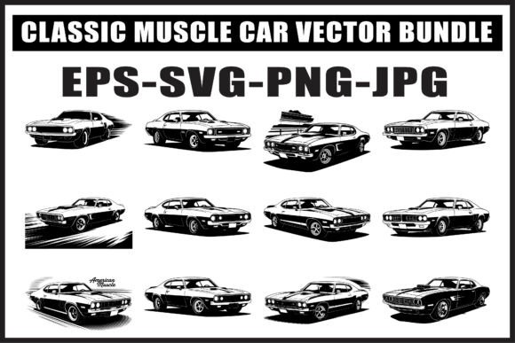 Classic Muscle Car SVG Bundle