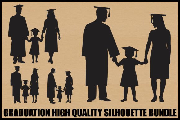 Graduation Family Silhouette Pack