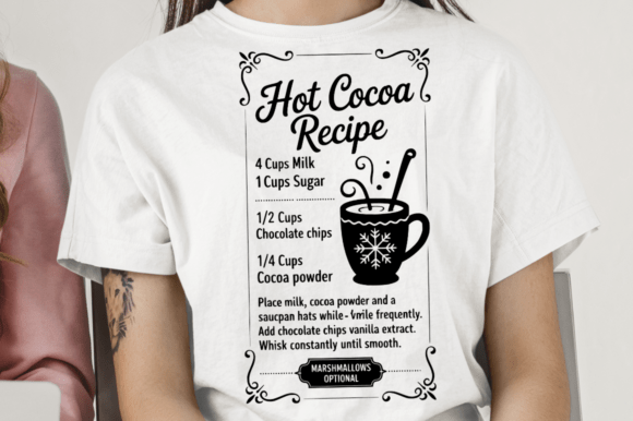Hot Cocoa Recipe SVG Design