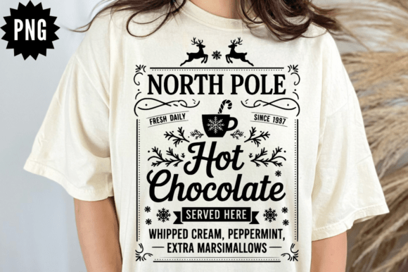 North Pole Hot Chocolate SVG Design