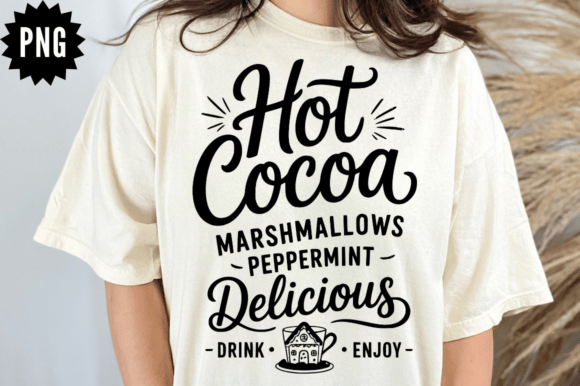 Peppermint Hot Chocolate SVG Design