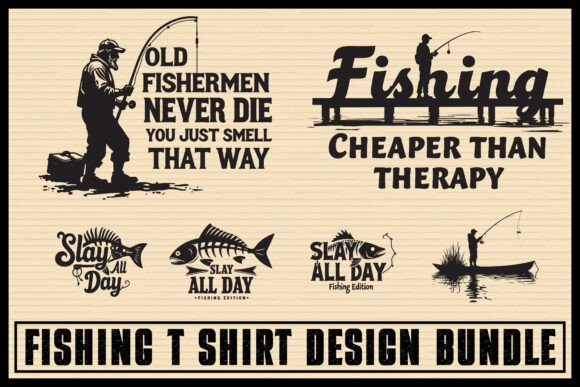 Reel Legends Fishing Tee Design Set