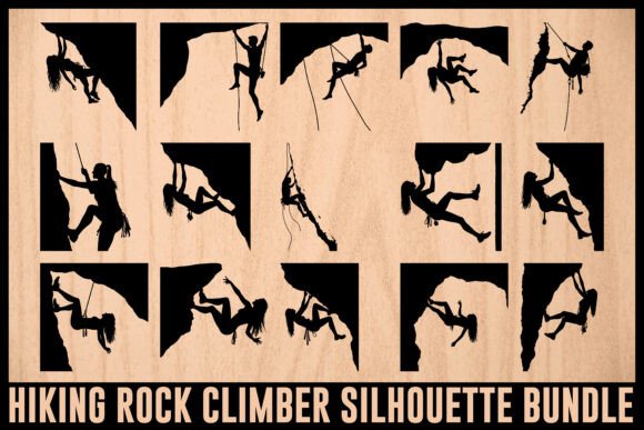 Rock Climber Silhouette SVG Bundle Adv